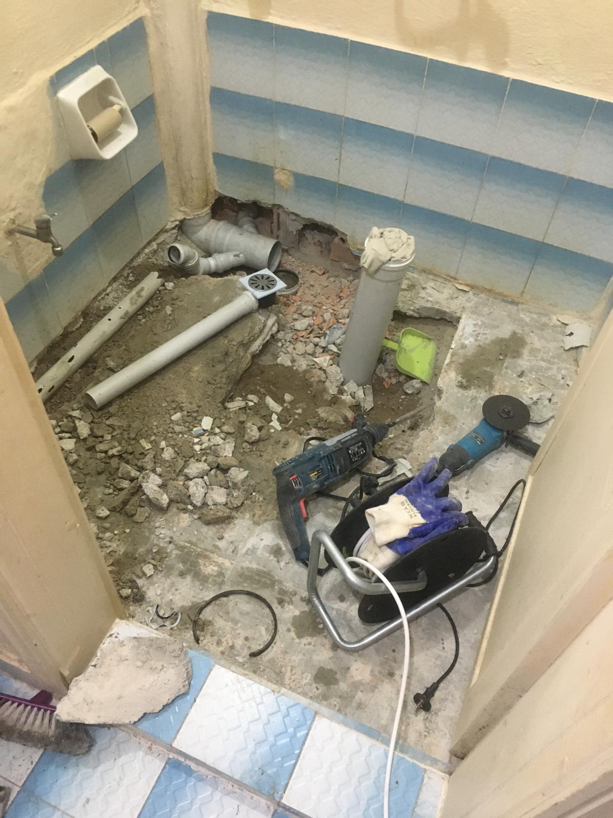 Banyo tadilatı tesisat hazırlığı
